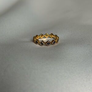 Carrie Elizabeth x Zoe Sugg 14k Gold Vermeil Birthstone Eternity Ring